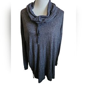 Motherhood Heather black long sleeve cowl neck tunic size 1x.